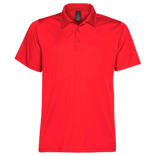 Mens Eclipse Pique Polos Red